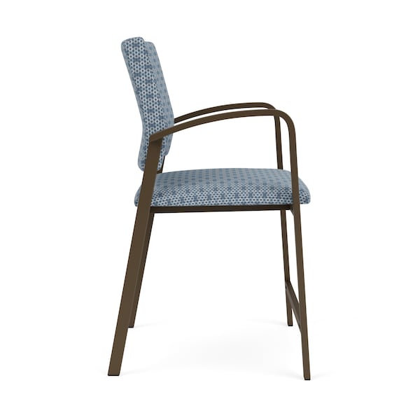 Newport Wide Hip Chair Metal Frame, Bronze, RS Rain Song Upholstery